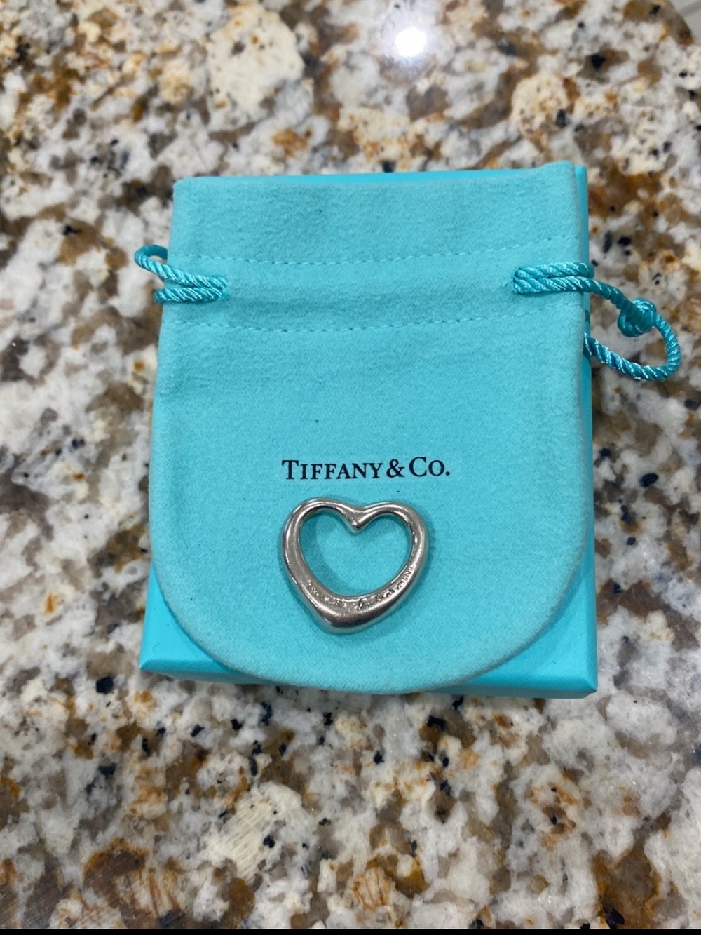 Tiffany & Co. Silver Authentic Paloma Picasso Heart Pendant